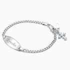 Classic Baby/Children&#039;s Engraved ID Bracelet for Boys - Sterling Silver