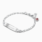 Modern Bar, Baby/Children&#039;s Engraved ID Bracelet for Boy&#039;s - Sterling Silver