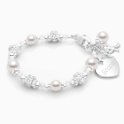 Crowned in Heaven, Baby/Children&#039;s Beaded Bracelet for Girls (INCLUDES Engraved Charm)  - Sterling Silver