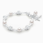 Crowned in Heaven, Christening/Baptism Baby/Children&#039;s Beaded Bracelet for Girls - Sterling Silver