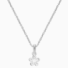 Daisy Dear, Flower Necklace for Children (Includes Chain) - 14K White Gold