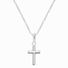 Everlasting Faith, Cross Children’s Necklace for Girls - 14K White Gold