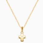 Forever in Faith Cross with Genuine Diamond, Boy&#039;s Necklace (Includes Chain) - 14K Gold