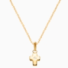 Forever in Faith Cross with Genuine Diamond, Mother&#039;s Necklace (Includes Chain) - 14K Gold