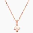 Forever in Faith Cross with Genuine Diamond, Boy&#039;s Necklace (Includes Chain) - 14K Rose Gold