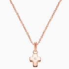  Forever in Faith Cross with Genuine Diamond, Mother&#039;s Necklace (Includes Chain) - 14K Rose Gold