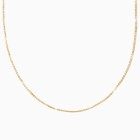 Individual Necklace Chain, Extendable Italian Made Diamond Cut Cable Chain - 14K Gold