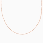 Individual Necklace Chain, Extendable Diamond Cut Cable Chain - 14K Rose Gold