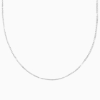 Individual Necklace Chain, Extendable Diamond Cut Cable Chain - 14K White Gold