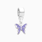 I Flit, I Float, I Fly, Sterling Silver and Purple Enamel Butterfly - Children&#039;s Adoré™ Dangle Charm