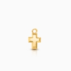 Cross - Simple Baby/Children&#039;s Individual Charm (Add to Your Existing Bracelet or Necklace) - 14K Gold