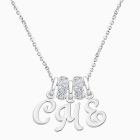 Mother&#039;s Initial Set, Personalized Necklace Set for Women with Children&#039;s Initials - Sterling Silver
