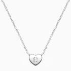 Mini Sliding Heart Necklace for Children (Includes Chain &amp; FREE Engraving) - Sterling Silver