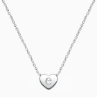 Mini Sliding Heart Necklace for Teens (Includes Chain &amp; FREE Engraving) - Sterling Silver