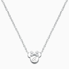 Mini Sliding Miss Mouse Necklace for Children (Includes Chain &amp; FREE Engraving) - Sterling Silver