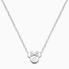 Mini Sliding Miss Mouse Necklace for Teens (Includes Chain &amp; FREE Engraving) - Sterling Silver