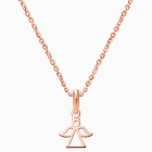 Angel of Heaven, Communion Children&#039;s Necklace for Girls - 14K Rose Gold