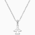 Angel of Heaven, Children&#039;s Necklace (Includes Chain) - 14K White Gold