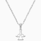 Angel of Heaven, Teen&#039;s Necklace (Includes Chain) - 14K White Gold