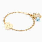 Heart of Gold, Baby/Children&#039;s Engraved ID Bracelet - 14K Gold
