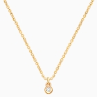 My 1st Diamond, Teen&#039;s Necklace with Genuine Diamond (Includes Chain) - 14K Gold