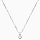 My 1st Diamond, Teen&#039;s Necklace with Genuine Diamond (Includes Chain) - 14K White Gold