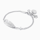 Pavé Cross, Baby/Children&#039;s Engraved ID Bracelet - 14K White Gold