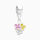 Pocket Full of Posies, Sterling Silver and Enamel Flowers - Children&#039;s Adoré™ Dangle Charm