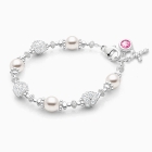 Princess Pearl, Baby/Children&#039;s Beaded Bracelet for Girls - Sterling Silver