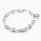 Princess Pearl, Teen&#039;s Beaded Bracelet for Girls - Sterling Silver