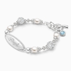 Princess Pearl, Baby/Children&#039;s Engraved Bracelet for Girls - Sterling Silver