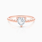 Rosabella™ Love, Clear CZ Heart Children&#039;s Ring for Girls - Sterling Silver