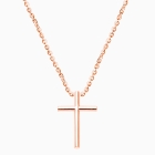 Rounded Cross, Mother&#039;s Necklace (Includes Chain) - 14K Rose Gold