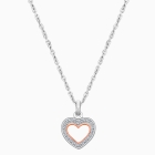 Rosabella™ Heart Silhouette, Children&#039;s 2-Tone Necklace for Girls - Sterling Silver