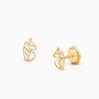 Unicorn Dreams, Baby/Children&#039;s Earrings, Screw Back - 14K Gold
