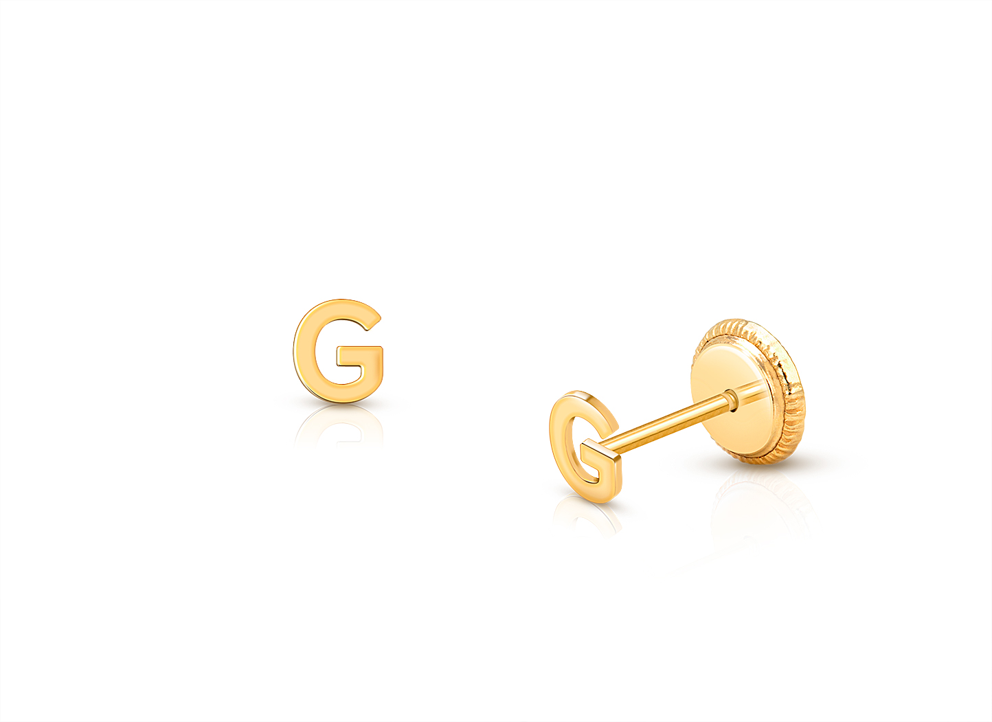 Kids initial earrings store
