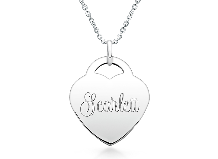 Engraved pendant for her on sale