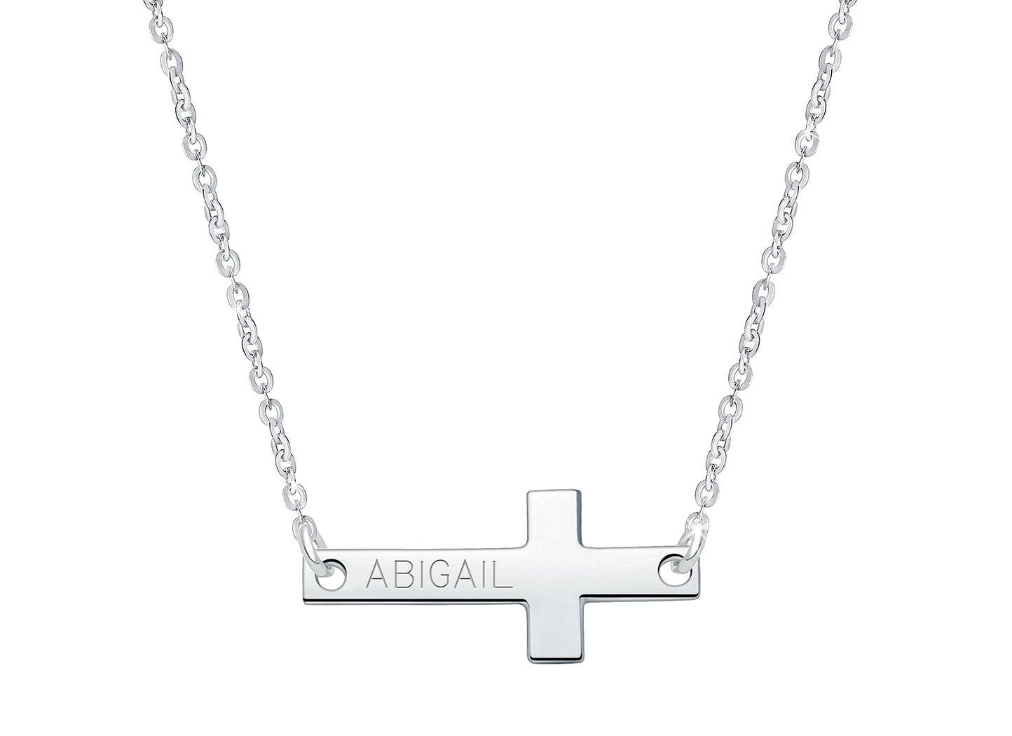 Personalized cross bar necklace online