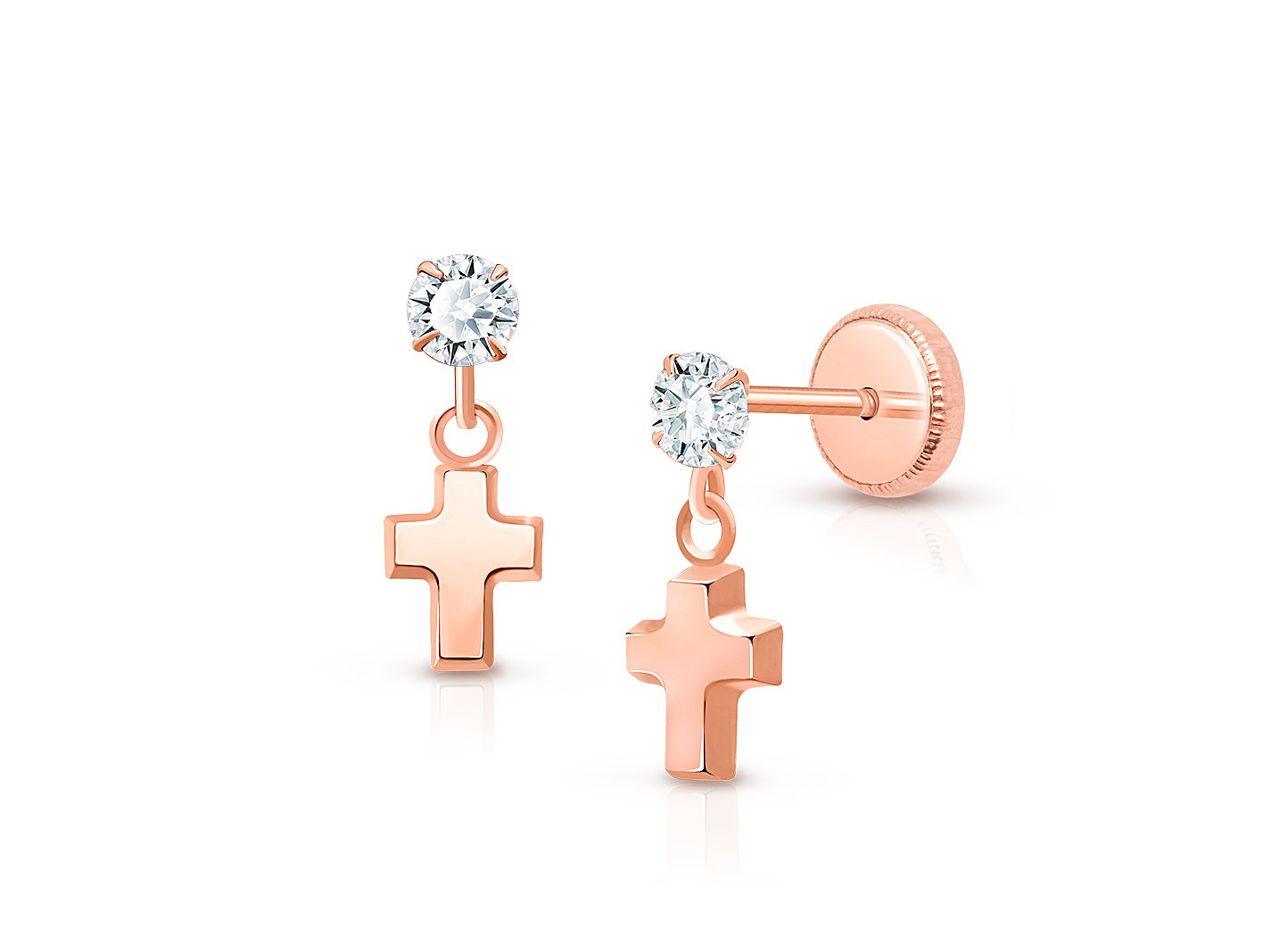 Children's cross earrings discount