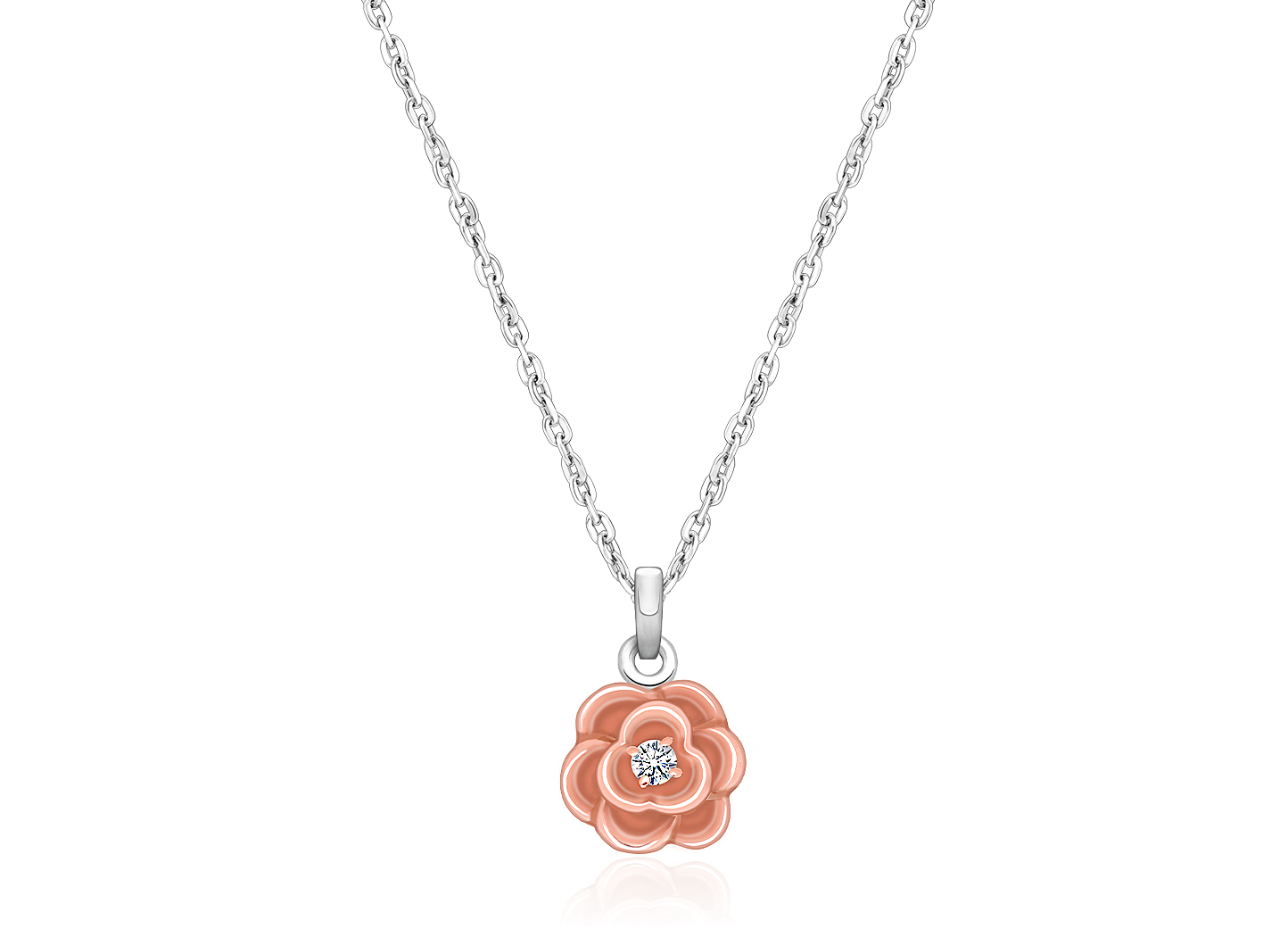 Rosabella Crystal Heart Necklace