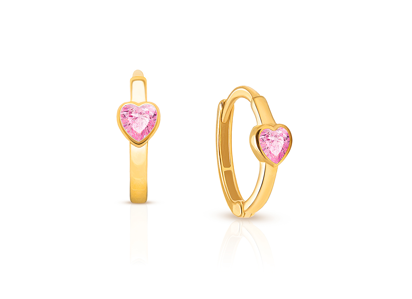 Pink CZ hook earrings Pink CZ hook earrings