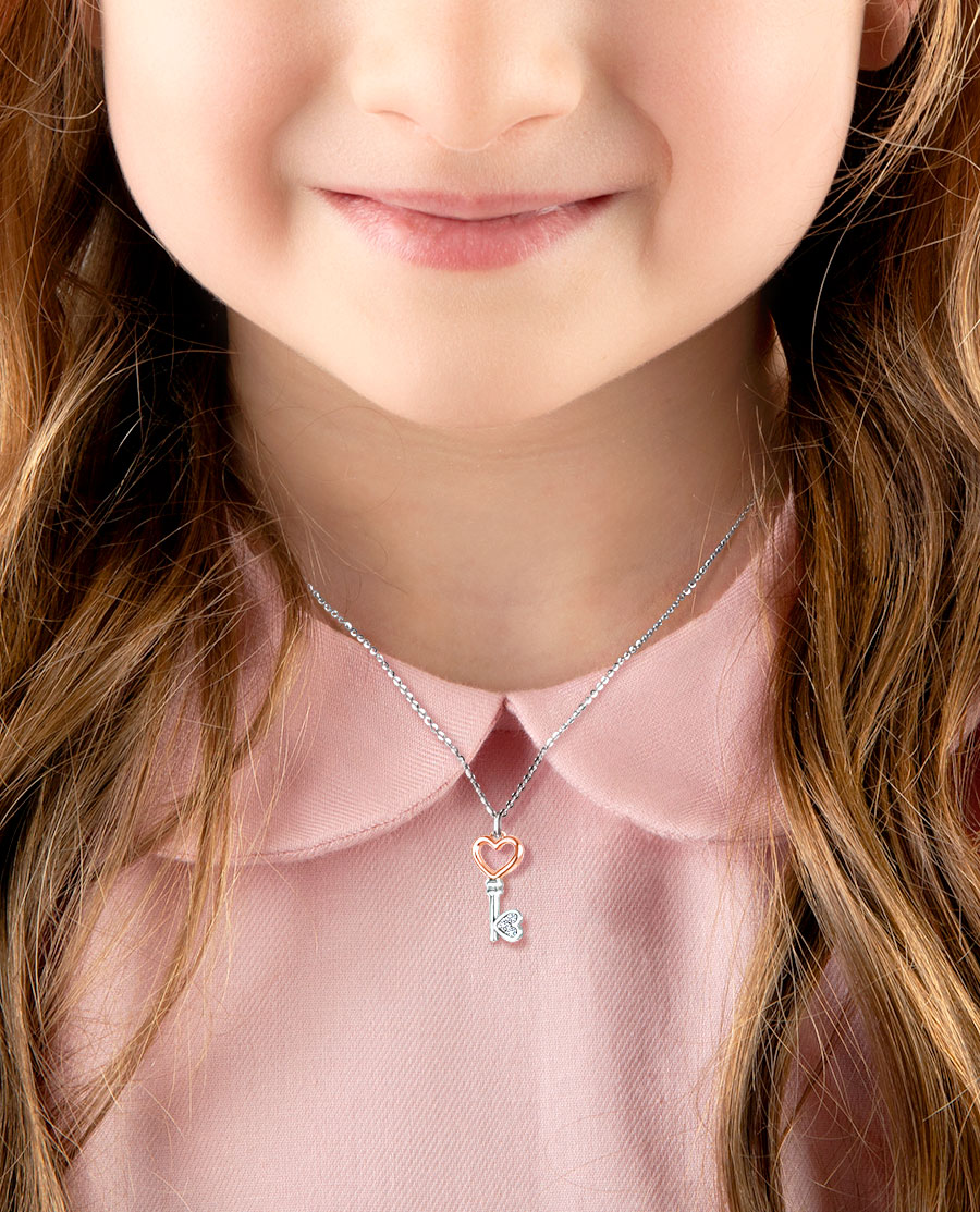 Two-tone rose gold silver jewelry for kids