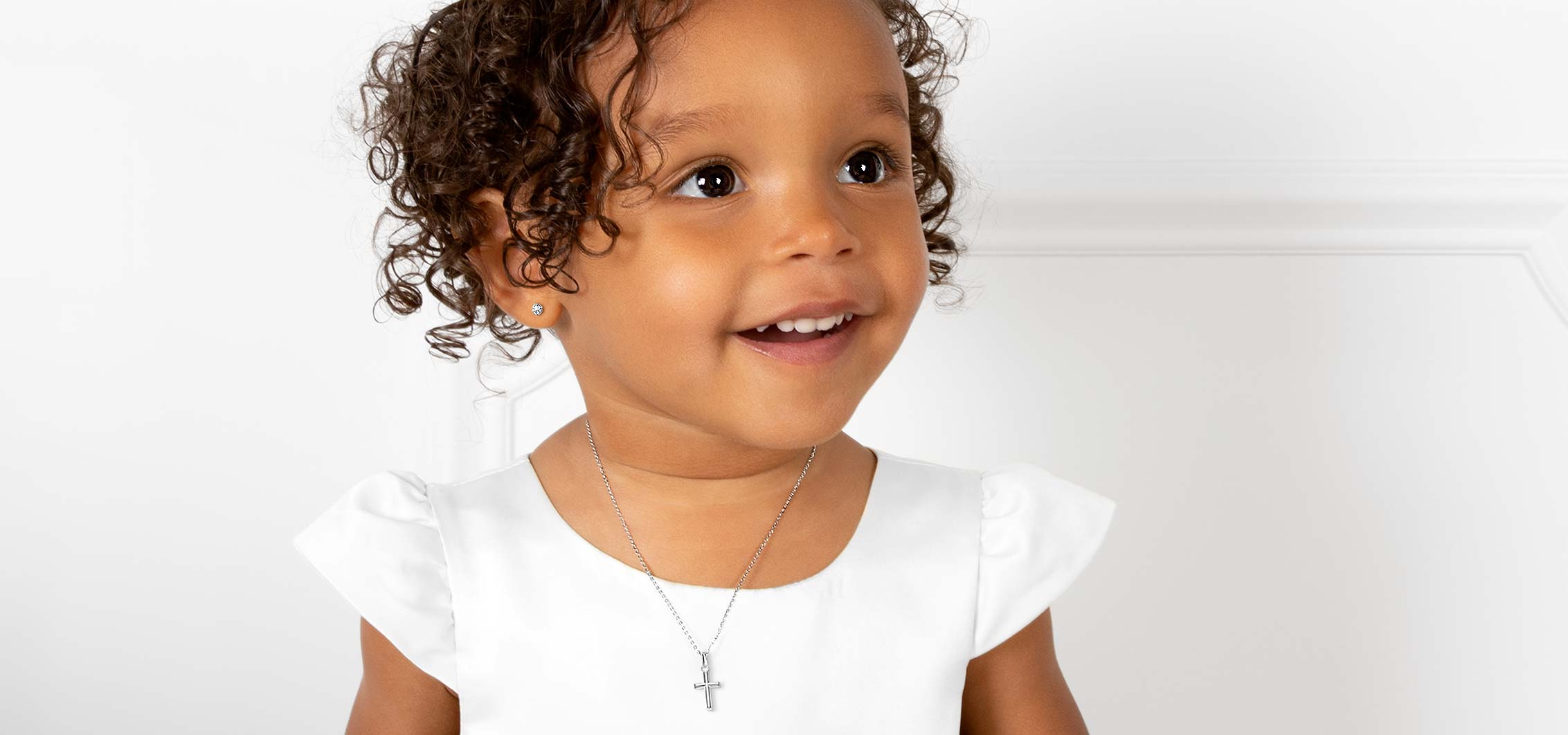 Little Girls Cross Necklace in 24K Gold Plated Pewter. Baptism Necklace.  First Communion Gifts. Gold Cross Necklace. Gift from Godparent.  Goddaughter Jewelry. - Walmart.com