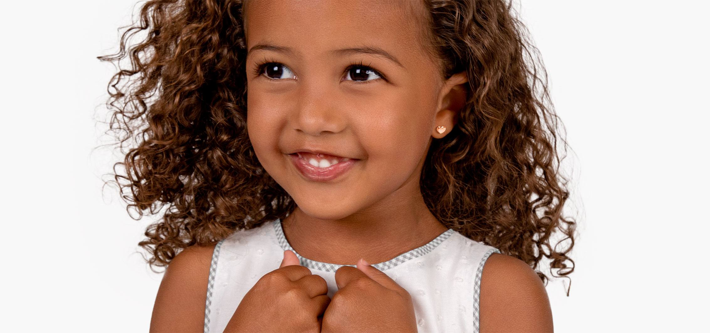 Solid 100% 14K Rose Gold Earrings for Children
