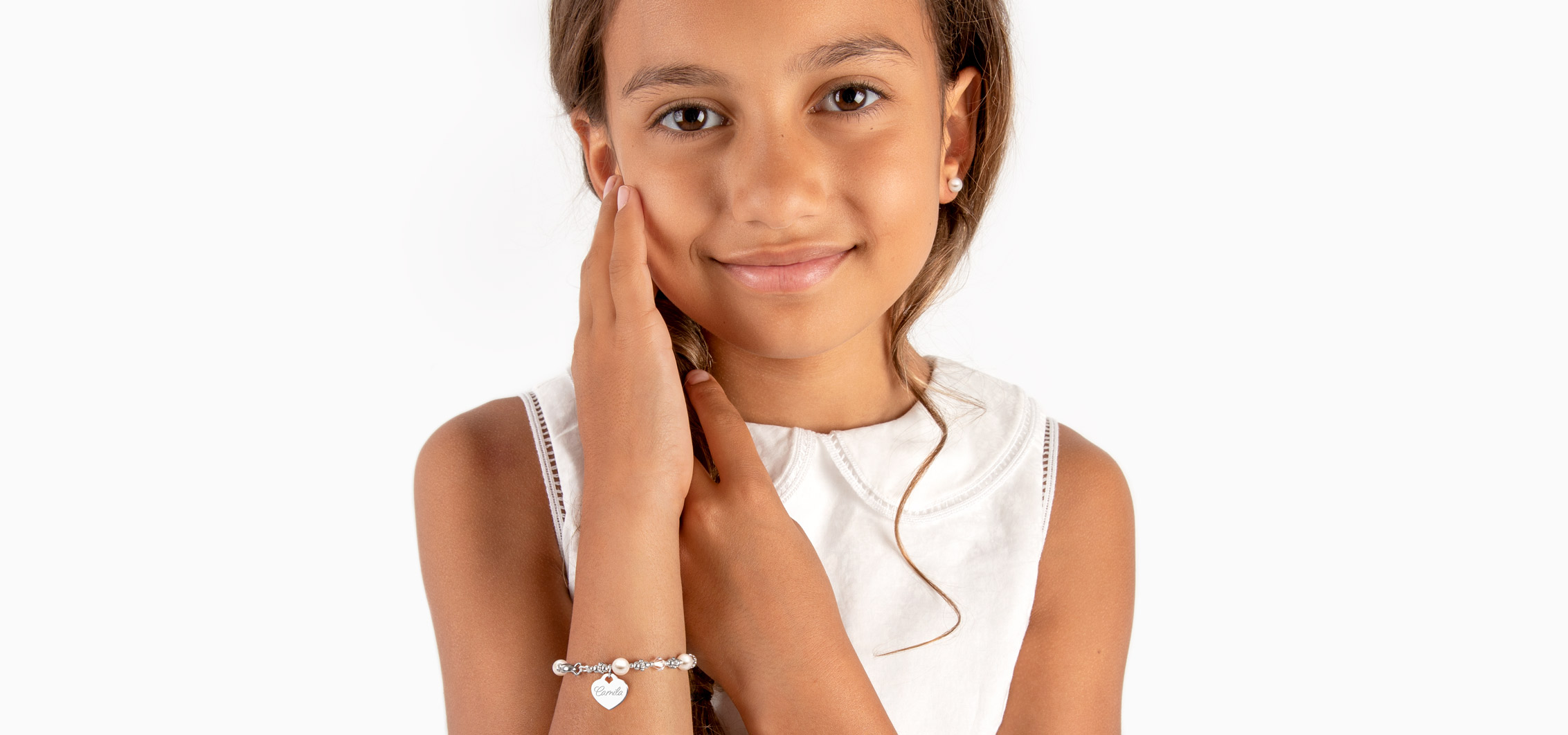 Teen with a beaded bracelet