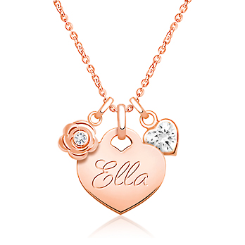 Engraved Name Necklaces for Little Girls