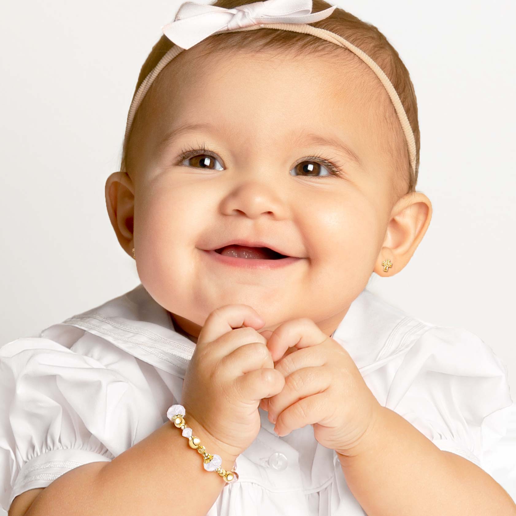 Baby Crystals Delicate Baptism Pearl Bracelet for  Ubuy India